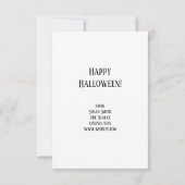 Tijd voor je doorverwijzing Halloween Bedankkaart (Achterkant)