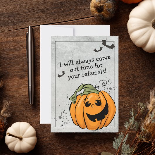 Tijd voor je doorverwijzing Halloween Bedankkaart