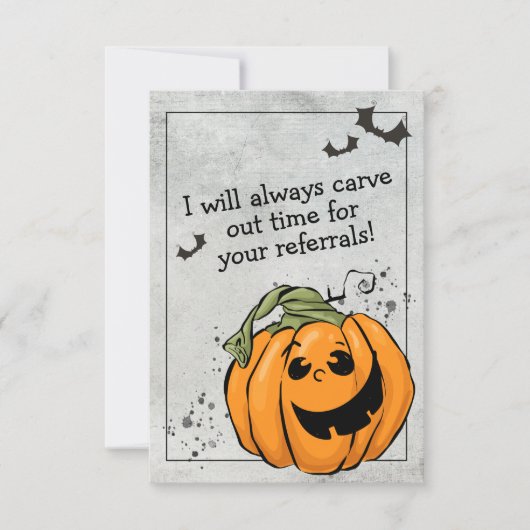 Tijd voor je doorverwijzing Halloween Bedankkaart (Voorkant)