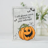 Tijd voor je doorverwijzing Halloween Bedankkaart (Staand voorkant)