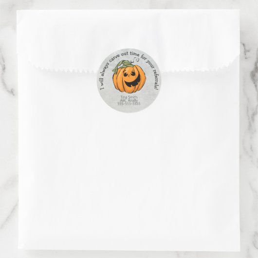 Tijd voor je doorverwijzing Halloween Ronde Sticker (Tas)