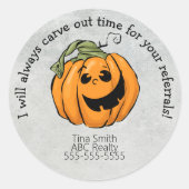 Tijd voor je doorverwijzing Halloween Ronde Sticker (Voorkant)