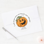 Tijd voor je doorverwijzing Halloween Ronde Sticker (Envelop)