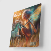 Tijd voor jou vierkante klok (Hoek)