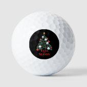Tijd voor Kerst Golf Grappig Kerstmis Golf Boom Golfballen (Voorkant)