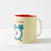 Tijd voor klasseklok tweekleurige koffiemok (Voorkant rechts)