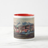 "Tijd voor koffie" Retro Mok (Midden)