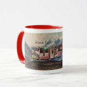 "Tijd voor koffie" Retro Mok (Voorkant links)