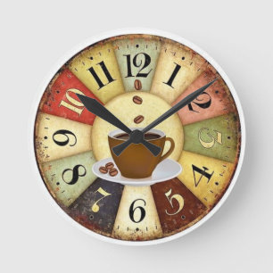 Tijd voor koffie ronde klok
