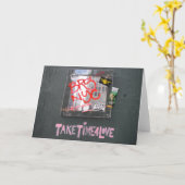 Tijd voor liefde NYC fotografie graffiti Kaart (Gele Bloem)