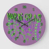 Tijd voor Mardi Gras! Wandklok (Voorkant)