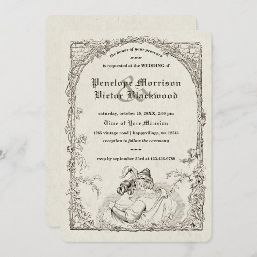 Tijd voor meer bruiloft uitnodiging (Voorkant / Achterkant)