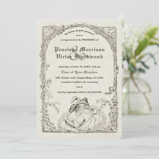 Tijd voor meer bruiloft uitnodiging (Staand voorkant)