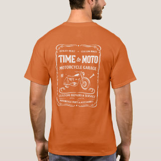 Tijd voor Moto Motorfiets Garage Label T-Shirt