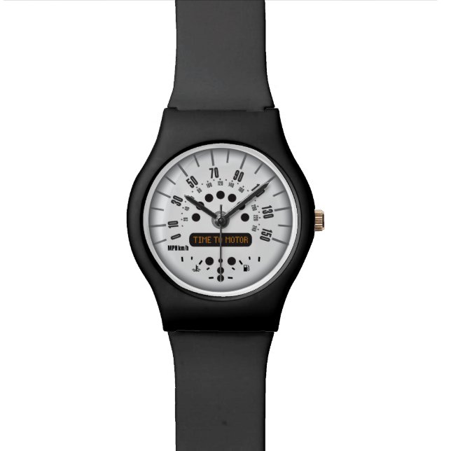 Tijd voor Motor Mini Cooper Watch! Polshorloge (Close Up)