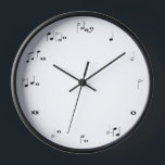 Tijd voor muzieknotities Zwart-witte muziekklok<br><div class="desc">muziek,  muzikaal,  "muzieknoten",  "muzieknoot",  timing,  slagen,  sla,  "bladmuziek",  muzikant,  "hele noot",  "halve noot",  "kwart noot",  "achtste noot",  haakje,  griet,  borstje,  theorie,  "muziektheorie",  wiskunde,  wiskunde,  wiskunde,  "gezichtslezen",  lezen,  leuk,  grappig,  humor,  grappig,  "zwart-wit",  zwart,  wit,  cool,  uniek,  "muziekleraar",  zanger,  zingend,  concert, </div>
