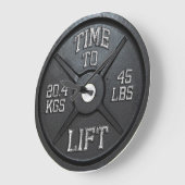 Tijd voor optillen - Barbell Bord Wall Clock Grote Klok (Hoek)