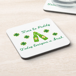Tijd voor Paddy, vandaag is iedereen Iers op een Bier Onderzetter