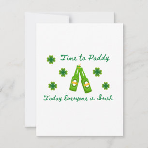 Tijd voor Paddy, vandaag is iedereen Iers op een Feestdagenkaart
