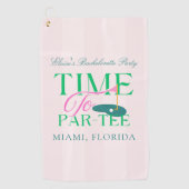Tijd voor Par-Tee Golf Bachelorette Golfhanddoek (Voorkant)