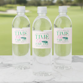 Tijd voor Par-Tee Golf Bachelorette Waterfles Etiket