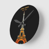 Tijd voor Parijse elegantie Eiffeltoren Muur Klok (Hoek)