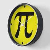 Tijd voor Pi-wandklok met zwart hout Lijst (Hoek)