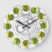 Tijd voor Pickleball Lime Green Clock