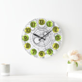 Tijd voor Pickleball Lime Green Clock Grote Klok (Huis)