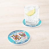 Tijd voor Pinochle Beverage Coaster Zandsteen Onderzetter (Zijkant)