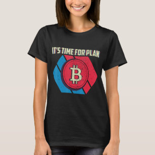 Tijd voor Plan B Bitcoin Retro BTC Cryptocurrency T-shirt