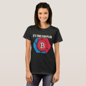 Tijd voor Plan B Bitcoin Retro BTC Cryptocurrency T-shirt (Voorkant volledig)