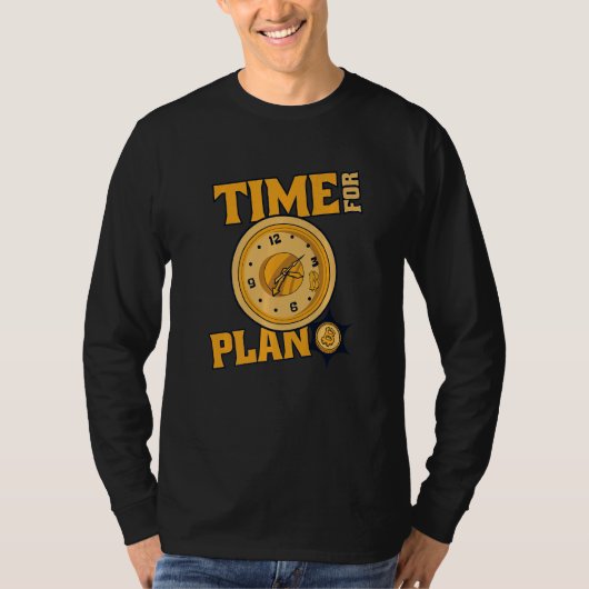 Tijd voor Plan Bitcoin Cryptovaluta Blockchain Bi T-shirt (Voorkant)