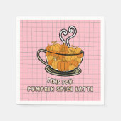 Tijd voor Pumpkin Spice Latte Herfst Dining Servet (Voorkant)