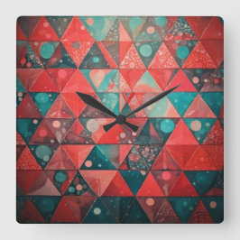 Tijd voor Red Planet Vierkante Klok