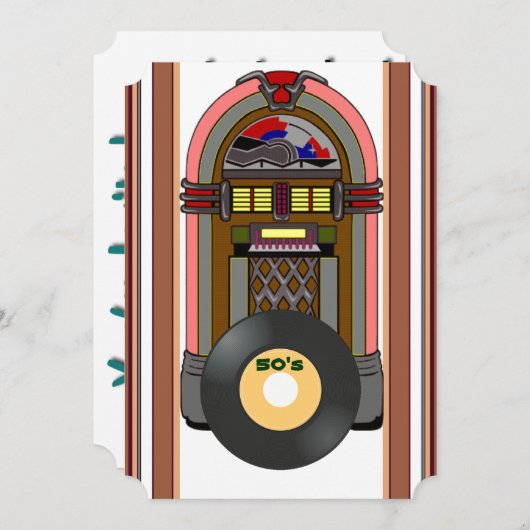 Tijd voor Rock- en roll-Partij Kaart (Voorkant / Achterkant)