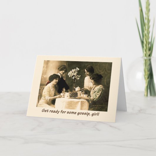 Tijd voor Roddel, Meisje! Kaart (Voorkant)