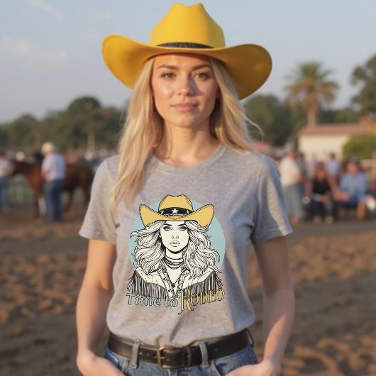 Tijd voor Rodeo Western Cowgirl T-shirt