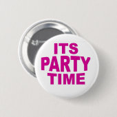 Tijd voor roze feestdagen ronde button 5,7 cm (Voorkant /achterkant)