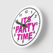 Tijd voor roze feestdagen ronde klok (Hoek)