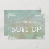 Tijd voor Rustic Wooden Swirl Uitnodiging (Voorkant / Achterkant)