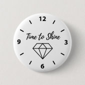 Tijd voor schijn ronde button 5,7 cm (Voorkant)