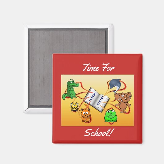 Tijd voor school magneet (Voorkant / Achterkant)