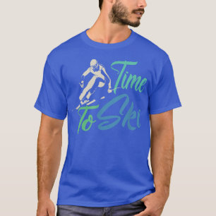 Tijd voor Ski Skiing accessoires Art T-shirt