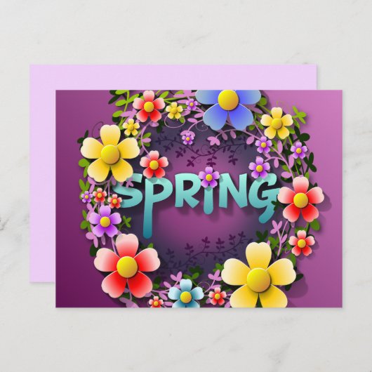 Tijd voor Spring briefkaart (Voorkant / Achterkant)