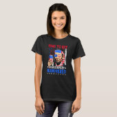 Tijd voor Star Spangled Hammered Abe Lincoln 4th T-shirt (Voorkant volledig)