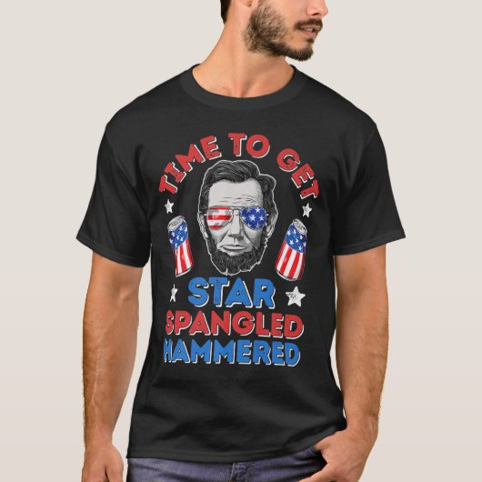 Tijd voor Star Spangled Hammered Shirt 4th of Ju (Voorkant)