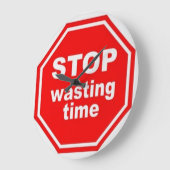 Tijd voor stoppen met verspillen - wandklok (Hoek)