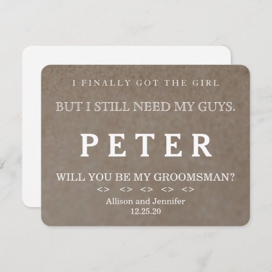 Tijd voor Suitup, ben jij mijn bruidegom? Kaart (Voorkant / Achterkant)