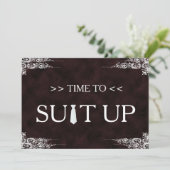 Tijd voor Suitup Black Chalk Board Swirl Kaart (Staand voorkant)